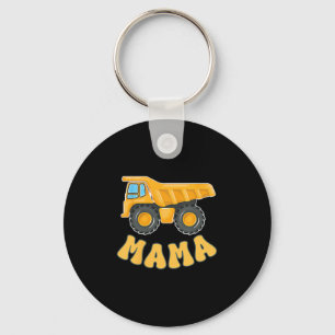 Funny Mama Construction Excavator Kids Matching Fa Key Ring