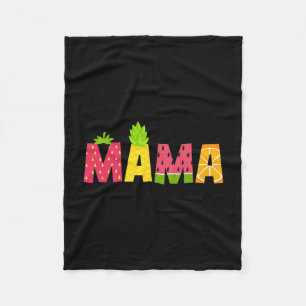 Funny Mama Fruitarian Lover Summer Nana Fruit Slic Fleece Blanket