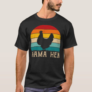 Funny Mama Hen Apparel 80s Vintage Retro Chicken M T-Shirt