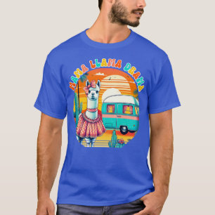 Funny Mama Llama Drama Alpaca Design T-Shirt
