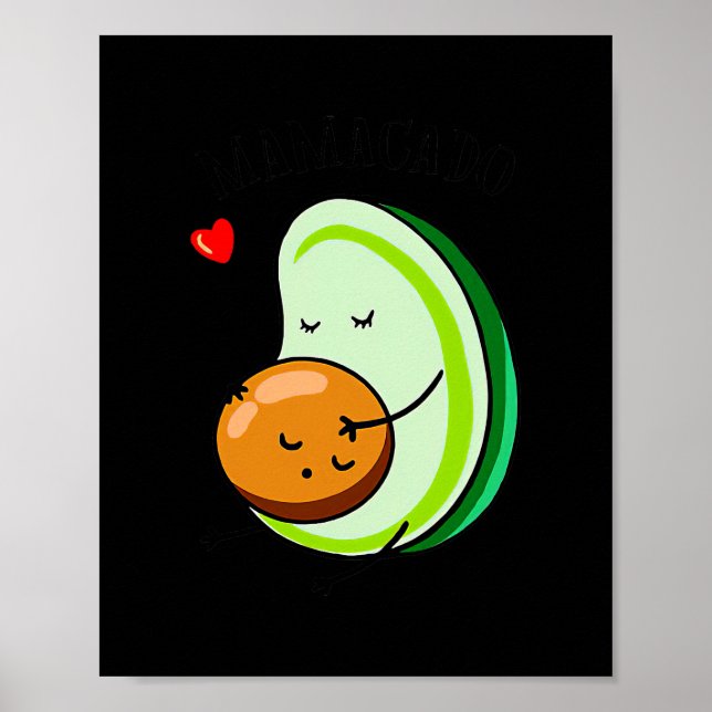 Funny Mamacado Avocado Lovers Mother's Day  Poster (Front)