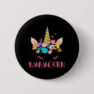 Funny Mamacorn Unicorn Costume Mum Mother's Day 6 Cm Round Badge