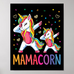 Funny Mamacorn Unicorn Costume Mum Mother's Day Poster
