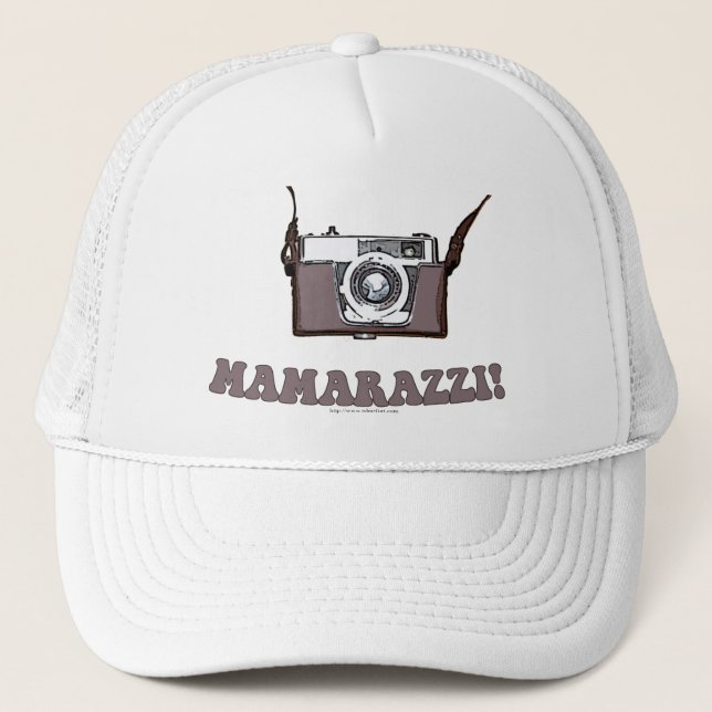 Funny Mamarazzi Photographer Trucker Hat (Front)
