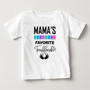 Funny Mama's favourite trouble maker girls Baby T-Shirt