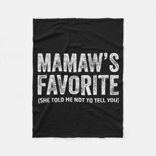 Funny Mamaw's Favorite Vintage Fleece Blanket