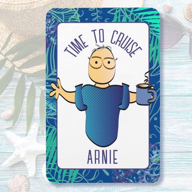 Funny Man Cartoon Coffee for Him Cruise Door  Magnet (Creator Uploaded)