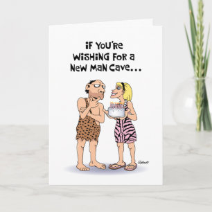 Funny Man Cave Birthday Card