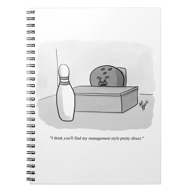 Funny Management and Leadership Cartoon Humour Notebook (Front)