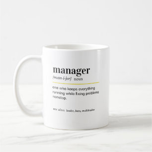 Funny Manager Definition Gift Coffee Mug
