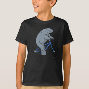 Funny Manatee Bicycle Gifts Bicycle Manatee T-Shirt