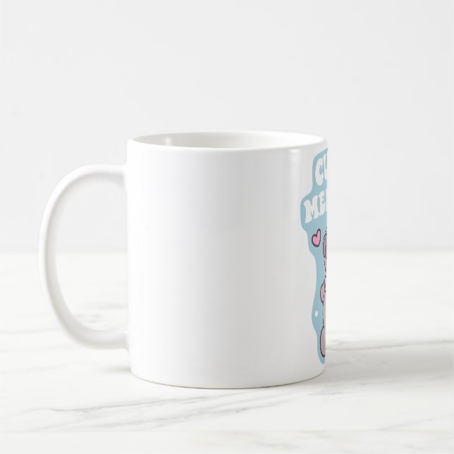 Funny Manatee Curvy Mermaid Coffee Mug (Left)