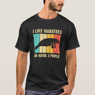 Funny Manatee For Men Women Sea Cow Monster Fish L T-Shirt