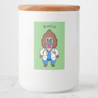Funny mandrill doctor cartoon illustration
