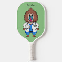 Funny mandrill doctor cartoon illustration