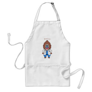 Funny mandrill doctor cartoon illustration standard apron