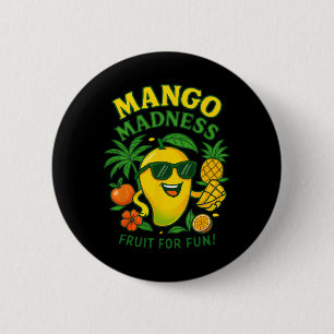 Funny Mango Fruit Mangoes Summer Vacation For Kids 6 Cm Round Badge