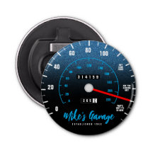 Funny Manly Car Odometer Speedometer Blue Glitter