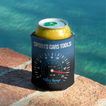 Funny Manly Car Odometer Speedometer Blue Glitter