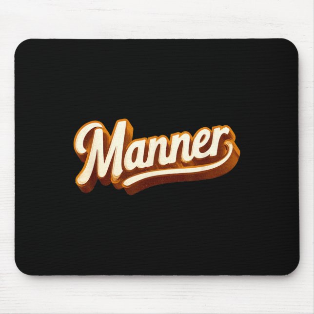 Funny Manner Emblem Mouse Pad (Front)