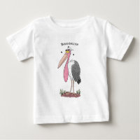 Funny marabou stork cartoon