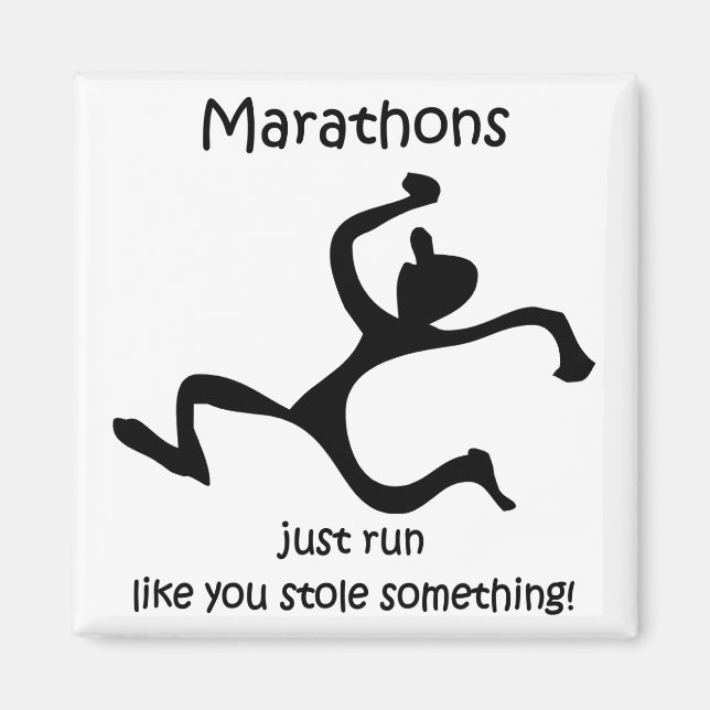 Funny marathon magnet (Front)