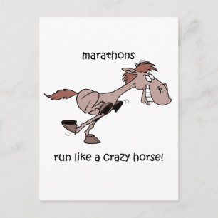 Funny marathon postcard