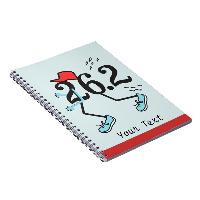 Funny Marathon Runner 26.2 - Gifts for Runners Notebook (Right Side)