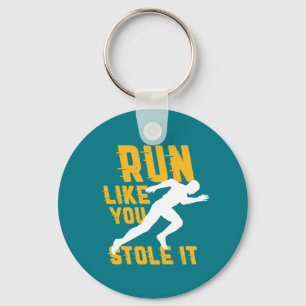 Funny Marathon Running Jogging Workout Exercise Key Ring