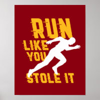 Funny Marathon Running Jogging Workout Exercise
