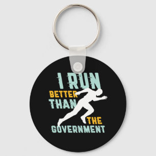 Funny Marathon Running Jogging Workout Runner Key Ring