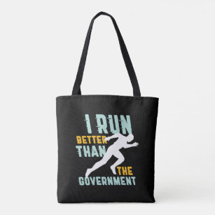 Funny Marathon Running Jogging Workout Runner Tote Bag