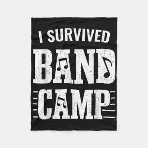 Funny Marching Band Gifts - I Survived Band Camp Fleece Blanket