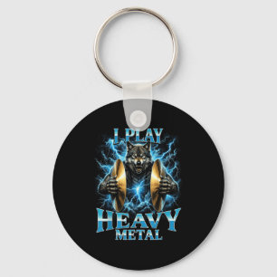 Funny marching band percussionist drumline key ring