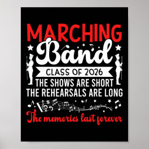 Funny Marching Band Senior 2026 Cl Of 2026 Poster
