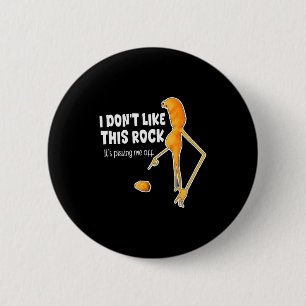 Funny Marcus The Worm Meme I Don't Like This Rock 6 Cm Round Badge