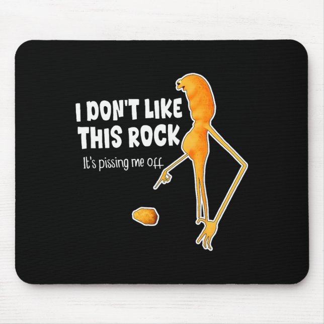 Funny Marcus The Worm Meme I Don't Like This Rock  Mouse Pad (Front)