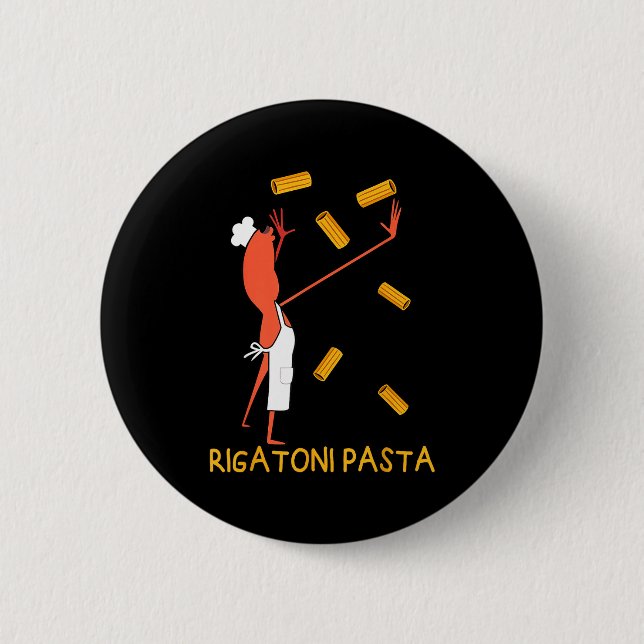 Funny Marcus The Worm Rigatoni Pasta  6 Cm Round Badge (Front)