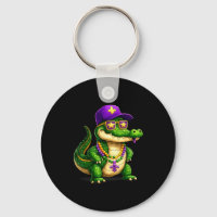 Funny Mardi Gras Alligator Beads Carnival Celebrat