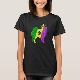 Funny Mardi Gras American Eskimo Dog Mardi Gras Ha T-Shirt