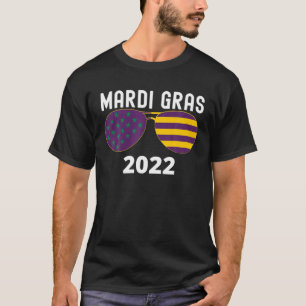 Funny Mardi Gras, Aviator Sunglasses T-Shirt