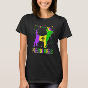 Funny Mardi Gras Beagle Dog Dad Mom Mardi Gras Pre T-Shirt