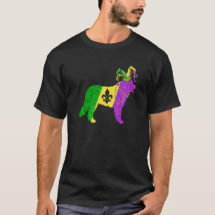 Funny Mardi Gras Bernese Mountain Dog Mardi Gras H T-Shirt