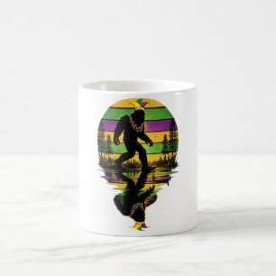 funny Mardi Gras Bigfoot boys mens kids mardi gras Coffee Mug
