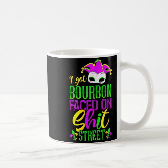 Funny Mardi Gras Bourbon Street , New Orleans Drin Coffee Mug (Right)