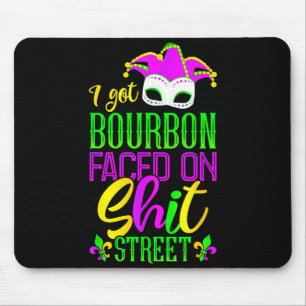 Funny Mardi Gras Bourbon Street , New Orleans Drin Mouse Pad