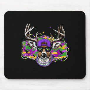 Funny Mardi Gras Buck Deer Hunting Boys Fat Tuesda Mouse Pad