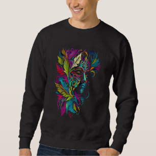 Funny Mardi Gras Carnival parade with beads party  Sweatshirt