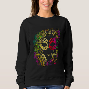 Funny Mardi Gras Carnival parade with beads party Sweatshirt