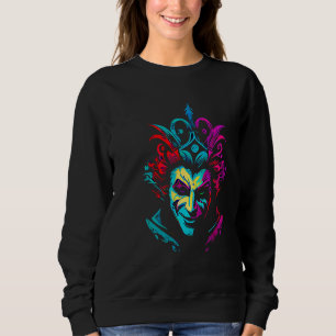 Funny Mardi Gras Carnival parade with beads party Sweatshirt